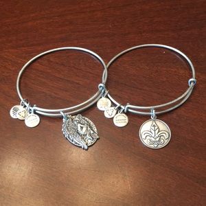 Alex & Ani Guardian Angel & Fleur De Lis Bracelets